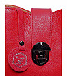 Червена дамска чанта от естествена кожа Cordelia-2 снимка