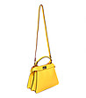 Жълта дамска чанта от естествена кожа Denia-1 снимка