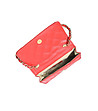 Червена дамска кожена чанта за рамо Radika-3 снимка