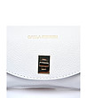 Бяла малка чанта от естествена кожа Kimi-2 снимка