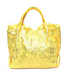 Дамска ефектна чанта в жълто и златисто Karmelia-0 снимка