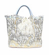 Дамска ефектна чанта в сиво и златисто Karmelia-0 снимка