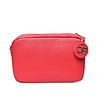 Малка червена дамска чанта от естествена кожа Makena-0 снимка