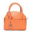 Малка оранжева дамска кожена чанта Jillian-0 снимка