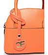 Малка оранжева дамска кожена чанта Jillian-2 снимка