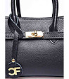 Дамска малка чанта от естествена кожа в черно Ambala-2 снимка