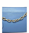 Малка дамска кожена чанта в синьо Cammie-2 снимка