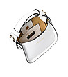 Бяла дамска чанта от естествена кожа Keila-3 снимка
