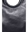 Черна дамска чанта от естествена кожа с несесер Ambala-2 снимка