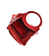 Червена дамска чанта от естествена кожа с несесер Ambala-3 снимка