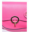 Малка розова кожена чанта за рамо Jillian-2 снимка