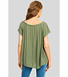 Дамска блуза в цвят маслина Vilelma-1 снимка