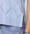 Светлосиня дамска блуза от фино плетиво Vala-3 снимка