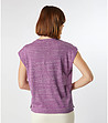 Дамски пуловер без ръкави с лилав меланж Saona-1 снимка