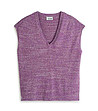 Дамски пуловер без ръкави с лилав меланж Saona-2 снимка