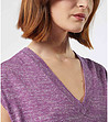 Дамски пуловер без ръкави с лилав меланж Saona-3 снимка