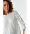 Дамска бяла блуза Afeliami-3 снимка