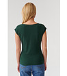 Тъмнозелена дамска памучна тениска Amanda-1 снимка