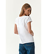 Бяла дамска тениска от органичен памук Antonia-2 снимка