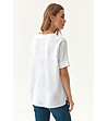 Дамска бяла тениска от органичен памук  Like-1 снимка