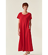Червена дълга рокля Gardina-0 снимка