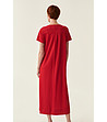 Червена дълга рокля Gardina-1 снимка