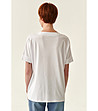 Дамска тениска от органичен памук в бяло Like2-1 снимка