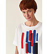 Дамска тениска от органичен памук в бяло Like2-2 снимка