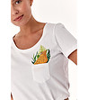 Бяла дамска тениска от органичен памук с щампа Stena 2-2 снимка