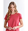 Розова дамска тениска от органичен памук Kiri-2 снимка