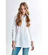 Бяла памучна дамска блуза Tamtara-0 снимка