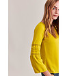 Дамска блуза в цвят горчица Marisa-3 снимка