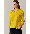 Дамска памучна блуза в цвят горчица Mirita-0 снимка