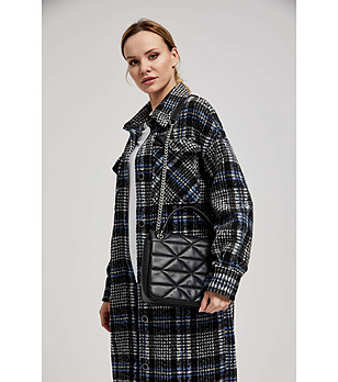 Дамска черна чанта с фигурални мотиви Candace снимка