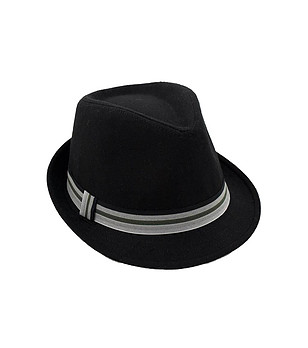 Unisex шапка трилби в черно Teti снимка
