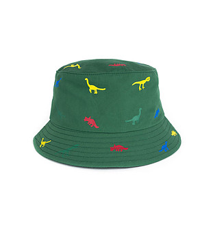 Зелена детска шапка с принт динозаври Dino снимка