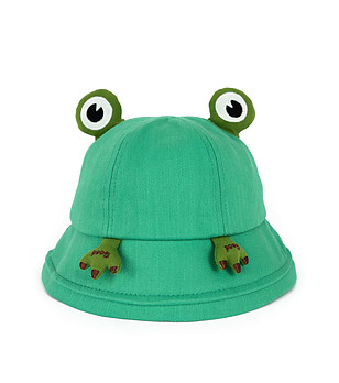 Зелена дамска шапка жабка Froggie  снимка