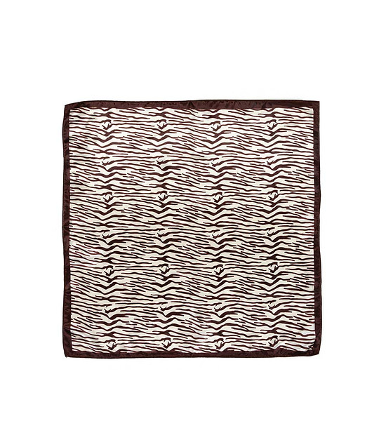 Сатенен дамски шал с принт зебра Safari XS снимка
