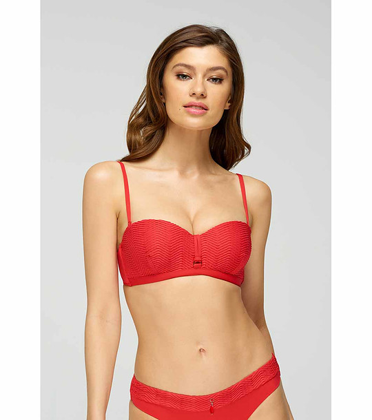 Червено горнище на бански Lucina снимка