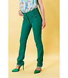 Дамски прав панталон в зелен нюанс-0 снимка