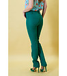 Дамски прав панталон в зелен нюанс-1 снимка