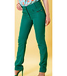 Дамски прав панталон в зелен нюанс-3 снимка