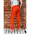 Дамски панталон в оранжев цвят-1 снимка