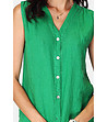 Зелена дамска ленена риза Vani-3 снимка