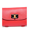 Червена малка дамска чанта от естествена кожа Mia-2 снимка