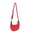 Дамска кожена чанта в червено Sani-1 снимка