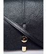 Дамска кожена чанта за рамо в черно Sarita-2 снимка
