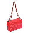 Червена дамска чанта от естествена кожа Lili-1 снимка