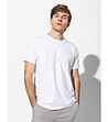 Бяла мъжка памучна тениска-0 снимка