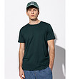 Мъжка памучна тениска в цвят петрол-0 снимка